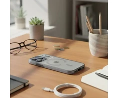 Dėklas Oem Case for iPhone 17 Pro Max / 18 Pro Max Flexline Mag Cover compatible with MagSafe pilka
