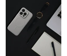 Dėklas Oem Case for iPhone 18 Pro / 17 Pro Silicone Mag Cover compatible with MagSafe (camera protection) sidabrinis