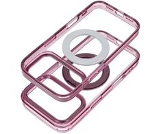 Dėklas Oem Case for iPhone 18 Pro / 17 Pro Frame Circle Stand compatible with MagSafe burgundy