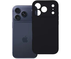 Dėklas Oem Case for iPhone 18 Pro / 17 Pro Silicone 2mm (camera protection) juodas