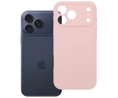 Dėklas Oem iPhone 18 Pro Max / 17 Pro Max silikoninis dangtelis 2 mm (su fotoaparato apsauga) pudros rožinė