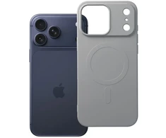 Dėklas Oem Case for iPhone 18 Pro Max / 17 Pro Max Silicone Mag Cover compatible with MagSafe (big hole) sidabrinis