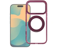 Dėklas Oem Case for iPhone 18 Pro Max / 17 Pro Max Frame Circle Stand compatible with MagSafe burgundy