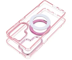 Oem Dėklas Samsung A56 Frame Circle Stand, suderinamas su MagSafe, rožinis.
