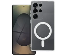Oem „Dėklas Samsung S25 FE / S26 FE Clear Case 2 mm Mag Cover suderinamas su MagSafe (kameros apsauga) permatomas“