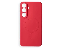Oem Dėklas na Samsung S26 FE Silicone Mag Cover zgodne su MagSafe (camera protection) raudona