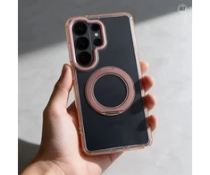 Oem Dėklas na Samsung S26 Ultra Frame Circle Stand zgodne su MagSafe auksinė