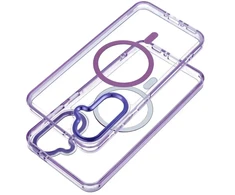 Oem Dėklas na Xiaomi Redmi 17 4G / 5G Frame Clear Hybrid Mag Cover zgodny su MagSafe violetinė