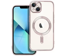 OEM dėklas, skirtas iPhone 13, Electro Mag dėklas, suderinamas su MagSafe, auksinis-rose