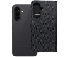 Oem Dėklas su klapką na Samsung A37 4Card RFID antykradzieżowe tech fabric juoda
