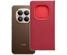Oem Dėklas su dangteliu Xiaomi Redmi NOTE 15 PRO PLUS 5G Luna Book Carbon raudonas