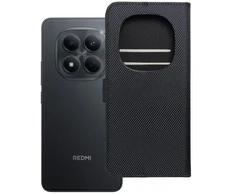 Oem Dėklas su atlenkiamu viršeliu Xiaomi Redmi NOTE 15 PRO PLUS 5G 4Card RFID apsauga nuo vagystės tech fabric juodas
