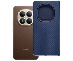 Oem Dėklas su atlenkiamu dangteliu Xiaomi Redmi NOTE 15 PRO PLUS 5G Luna Book Carbon mėlynas