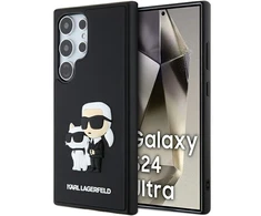 Dėklas Oem Original faceplate case Karl Lagerfeld KLHCS24L3DRKCNK for SASMSUNG S24 Ultra (3D RUBBER KC NFT) juodas
