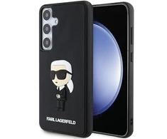 Samsung Galaxy S24 Plus Karl Lagerfeld dėklas 3D Rubber Ikonik (KLHCS24M3DRKINK) juodos spalvos