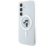 Samsung Galaxy S24 Karl Lagerfeld Dėklas IML Karl&Choupette MagSafe (KLHMS24SHGKCNOT) skaidrus