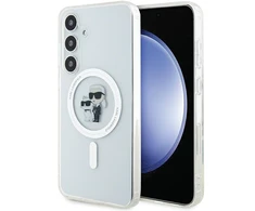 Samsung Galaxy S24 Karl Lagerfeld Dėklas IML Karl&Choupette MagSafe (KLHMS24SHGKCNOT) skaidrus