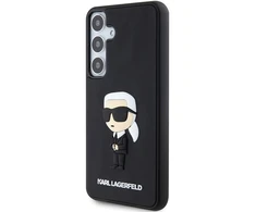 Samsung Galaxy S24 Plus Karl Lagerfeld dėklas 3D Rubber Ikonik (KLHCS24M3DRKINK) juodos spalvos