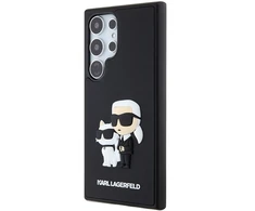 Dėklas Oem Original faceplate case Karl Lagerfeld KLHCS24L3DRKCNK for SASMSUNG S24 Ultra (3D RUBBER KC NFT) juodas