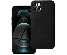 „Oem“ dėklas, skirtas „iPhone 12 PRO“ silikoniniam „Mag“ dėklui, suderinamas su „MagSafe“ (kameros apsauga), juodas