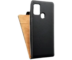 Oem Dėklas su klapka pionowe Samsung A21s Slim Flexi Fresh juoda