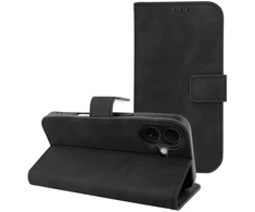 OEM atverčiamas dėklas iPhone 16 Tender Book juodas