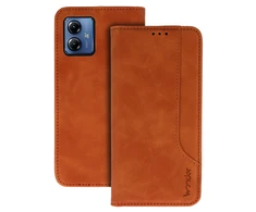 Wonder Prime dėklas skirtas Motorola Moto G14 rudos spalvos