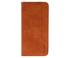 Wonder Prime dėklas skirtas Xiaomi Redmi Note 13 Pro Plus 5G rudos spalvos