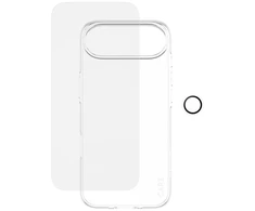 Panzer Glass „CARE by PanzerGlass“ madingas 3in1 apsauginis rinkinys: dėklas, stiklas ir objektyvas, skirtas „iPhone Air“