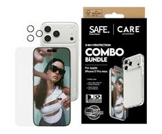 Panzer Glass „CARE by PanzerGlass“ madingas „Combo 3in1“ dėklas + stiklas + objektyvas, skirtas „iPhone 17 Pro Max“