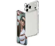 Panzer Glass „CARE by PanzerGlass“ madingas „Combo 3in1“ dėklas + stiklas + objektyvas, skirtas „iPhone 17 Pro Max“