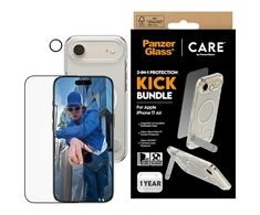 Panzer Glass „CARE by PanzerGlass“ „Feature Kick 3in1“ dėklas + stiklas + objektyvas, skirtas „iPhone Air“