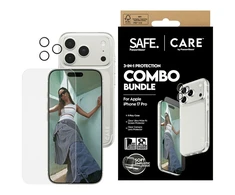 Panzer Glass „CARE by PanzerGlass“ madingas „Combo 3in1“ dėklas + stiklas + objektyvas, skirtas „iPhone 17 Pro“