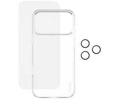 Panzer Glass „CARE by PanzerGlass“ madingas „Combo 3in1“ dėklas + stiklas + objektyvas, skirtas „iPhone 17 Pro Max“