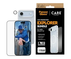 Panzer Glass „CARE by PanzerGlass Flagship Explorer 3-in-1“ dėklas + stiklas + objektyvas, skirtas „iPhone Air“