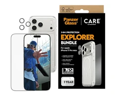 „Panzer Glass CARE by PanzerGlass Flagship Explorer 3in1“ dėklas + stiklas + objektyvas, skirtas „iPhone 17 Pro Max“.