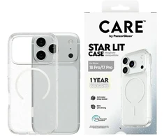 Panzer Glass CARE by PanzerGlass Star Lit telefono dėklas su MagSafe palaikymu, skirtas iPhone 18 Pro | iPhone 17 Pro, permatomas