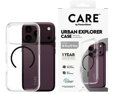 Dėklas Panzer Glass Case CARE by PanzerGlass Urban Explorer Juodas MagSafe for iPhone 18 Pro / iPhone 17 Pro transparent