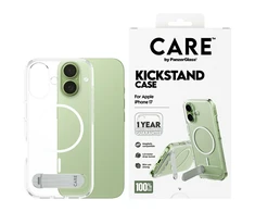 „Panzer Glass CARE by PanzerGlass“ apsauginis dėklas su atramėle „MagSafe“, skirtas „iPhone 17“ – permatomas
