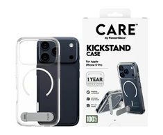 Panzer Glass „CARE by PanzerGlass“ apsauginis dėklas su atramėle „MagSafe“, skirtas „iPhone 17 Pro“ – skaidrus