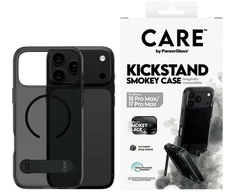 Dėklas Panzer Glass „Case CARE by PanzerGlass“ su „Kickstand“ dėklu, Juodas MagSafe, skirtas iPhone 18 Pro Max / 17 Pro Max, dūminės spalvos