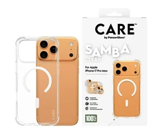 „Panzer Glass CARE by PanzerGlass“ madingas „Samba“ dėklas su „Baltas MagSafe“, skirtas „iPhone 17 Pro Max“ – permatomas