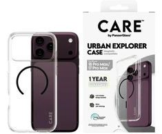 Dėklas Panzer Glass „Case CARE by PanzerGlass Urban Explorer Juodas“ skirtas „iPhone 18 Pro Max“ / „iPhone 17 Pro Max“, permatomas