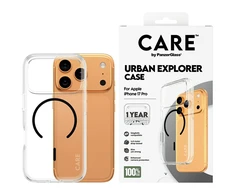 Dėklas Panzer Glass CARE by PanzerGlass Flagship Urban Explorer Case w. Juodas MagSafe for iPhone 17 Pro - Transparent