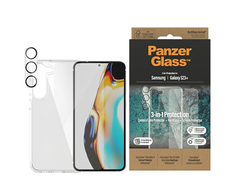 Panzer Glass PanzerGlass 3 viename apsaugos rinkinys, skirtas Samsung Galaxy S23+, PicturePerfect fotoaparato apsauga, kietas dėklas ir ekrano apsauga