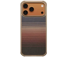 „Pitaka Aramid ProGuard“ dėklas, skirtas „Apple iPhone 17 Pro Max“, saulėlydžio spalvos