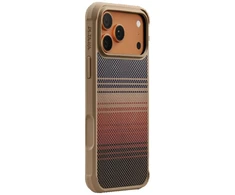 „Pitaka Aramid ProGuard“ dėklas, skirtas „Apple iPhone 17 Pro Max“, saulėlydžio spalvos