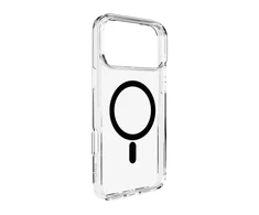 Puro Lite Mag TPU + PC dėklas, suderinamas su „MagSafe“, skirtas „iPhone 17 Pro Max“ – skaidrus su juodu žiedu