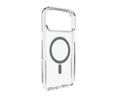 Puro „Lite Mag TPU+PC“ dėklas, suderinamas su „MagSafe“, skirtas „iPhone 17 Pro“ – skaidrus su pilku žiedu