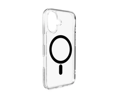 Puro Lite Mag TPU+PC dėklas suderinamas su MagSafe skirtas Apple iPhone 17 – skaidrus su juodos spalvos žiedu